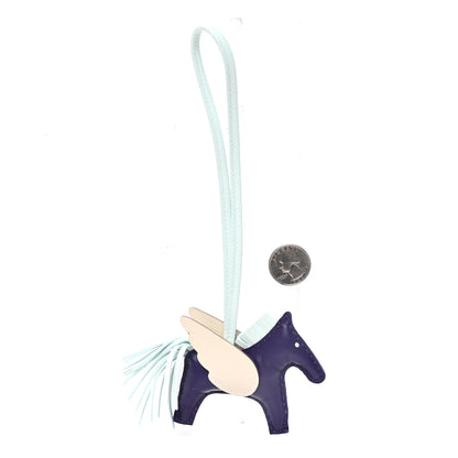 Hermes Milo Lambskin Grigri Rodeo Pegase Horse Bag Charm PM Purple Vert Peppermint Craie Purple Vert Peppermint Craie 2 of 5