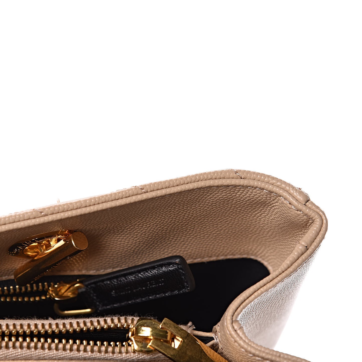 Grain De Poudre Matelasse Chevron Monogram Shopping Bag Nude Powder