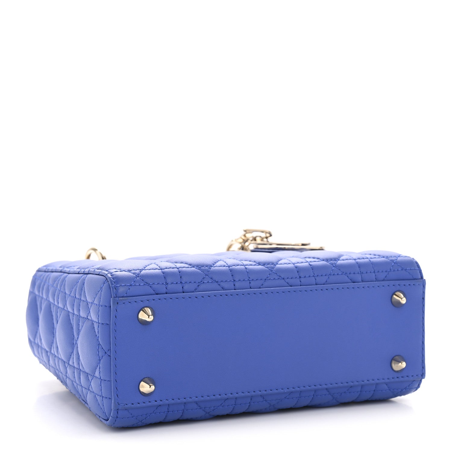 Christian Dior Lambskin Cannage Small My ABCDior Lady Dior Blue 4 of 14