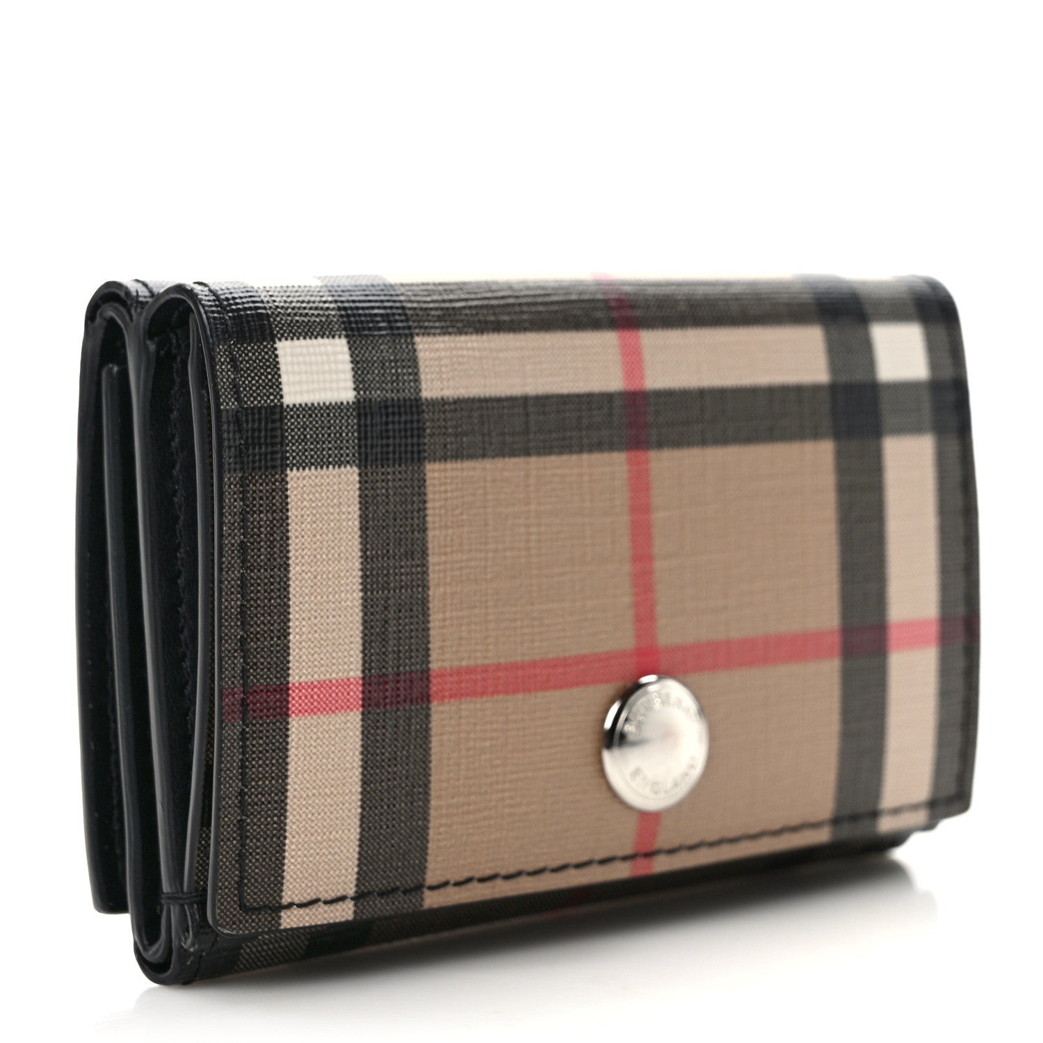 Burberry E-Canvas Vintage Check Tri-Fold Wallet 3 of 6