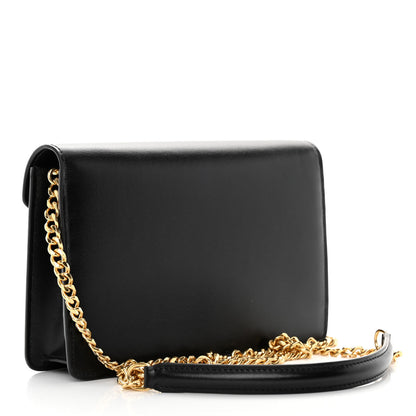 Celine Shiny Calfskin Triomphe Margo Wallet on Chain Black 3 of 12