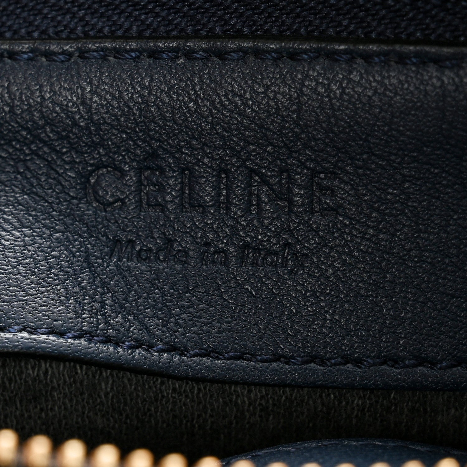 Celine Lambskin Large Trio Crossbody Bag Navy Blue 8 of 13