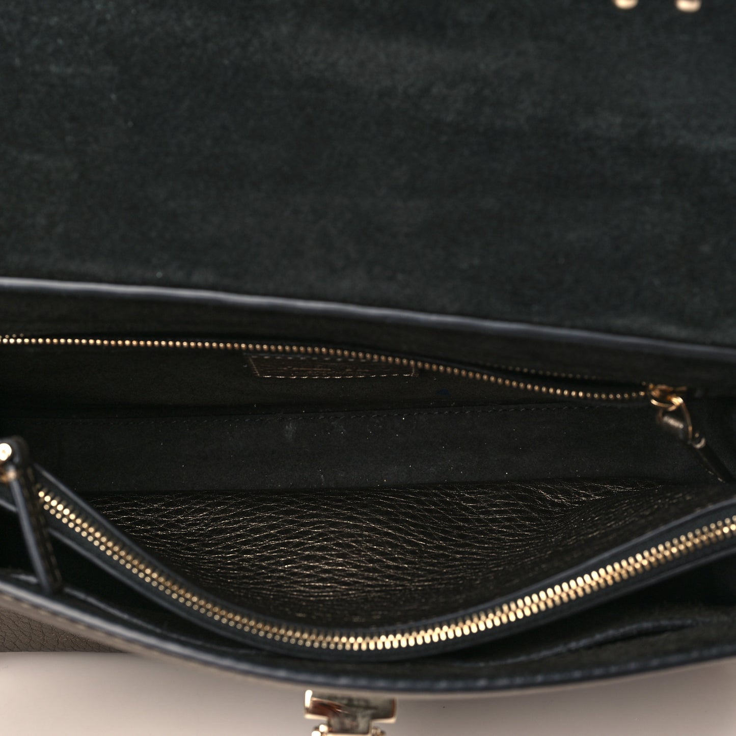 Metallic Pebbled Calfskin Small Rockstud Single Handle Flap Bag Sasso