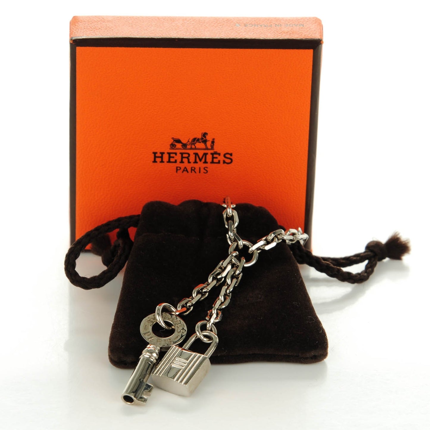 Palladium Key and Lock Scarf Ring