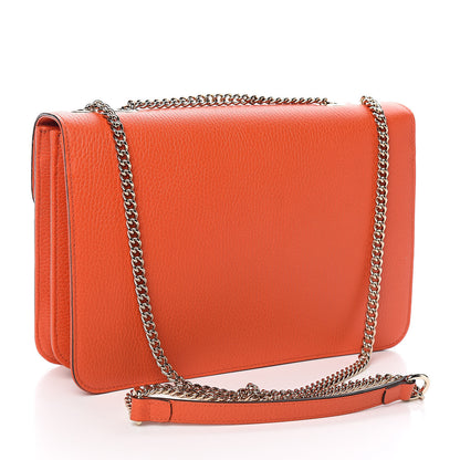 Gucci Dollar Calfskin Interlocking G Shoulder Bag Sun Orange 3 of 10