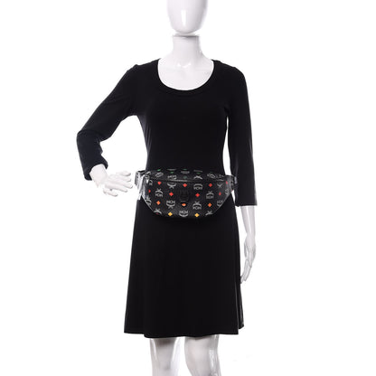 MCM Skyoptic Visetos Small Fursten Belt Bag Diamond Black 2 of 10