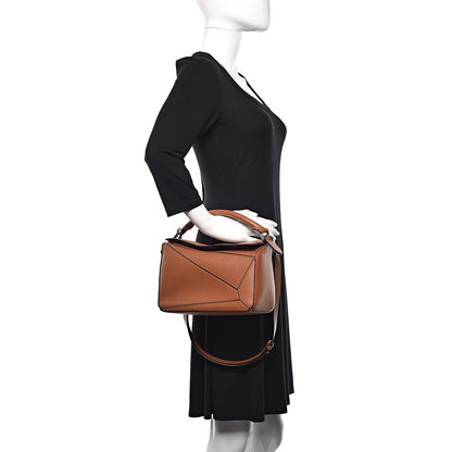Loewe Calfskin Small Puzzle Bag Tan 3 of 11
