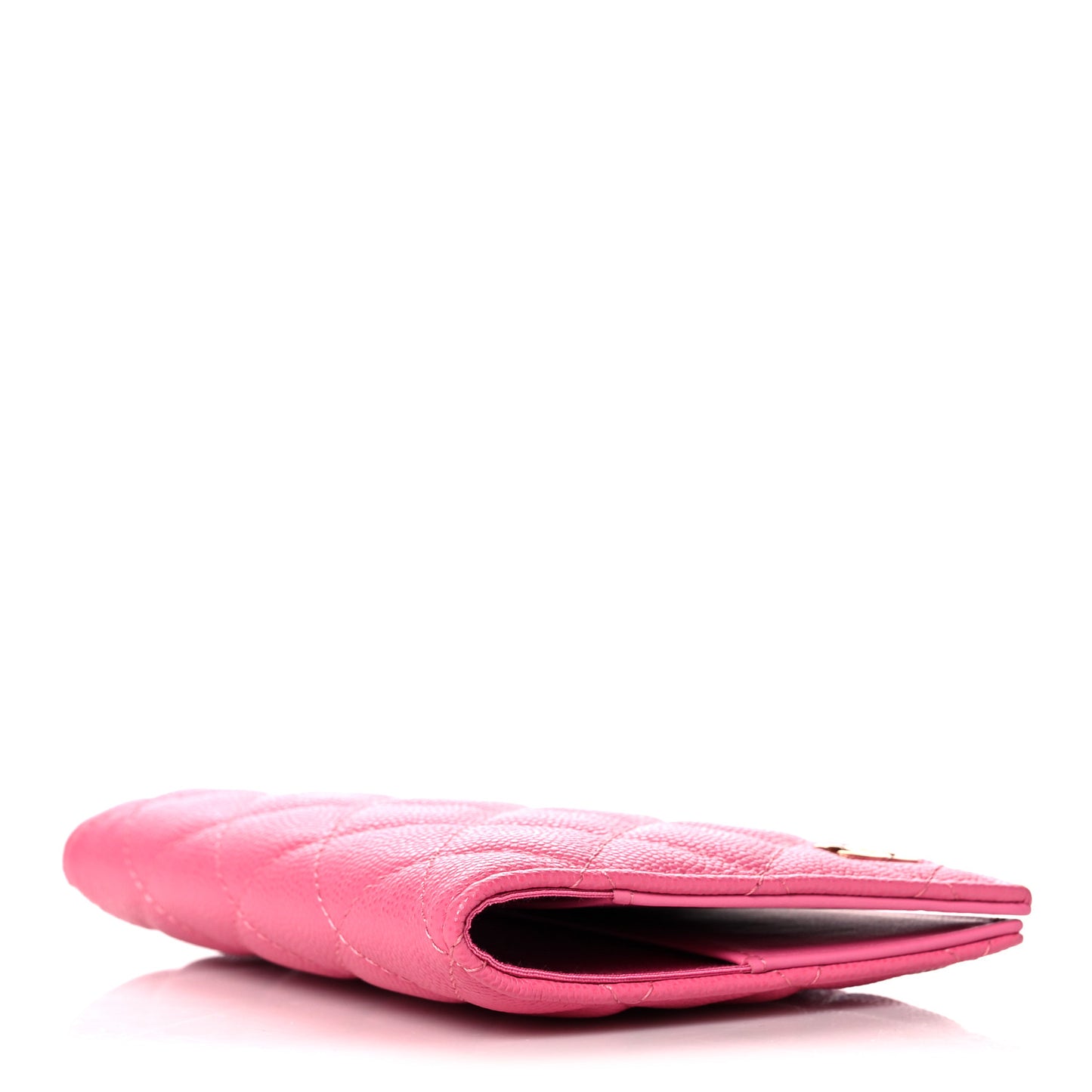Caviar Quilted Passport Holder Pink