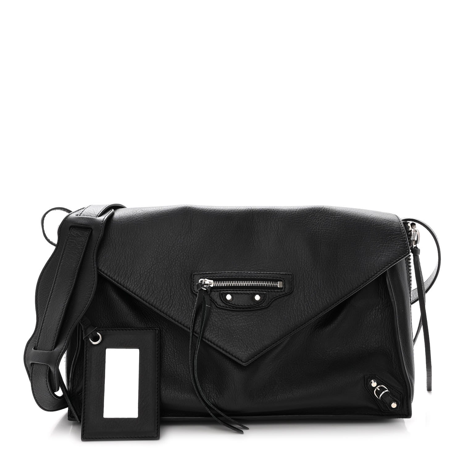 Balenciaga Calfskin Papier Sight Clutch Black 1 of 12