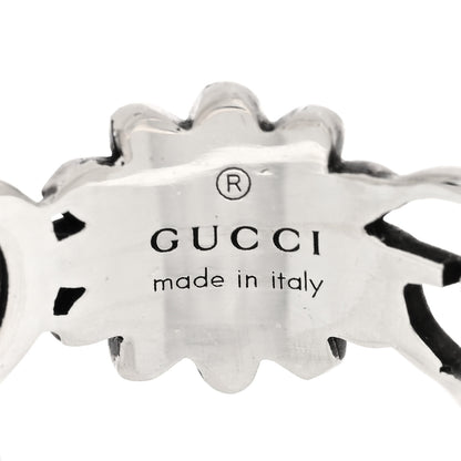 Gucci Sterling Silver Mother of Pearl Double G Marmont Flower Ring 57 8 4 of 4