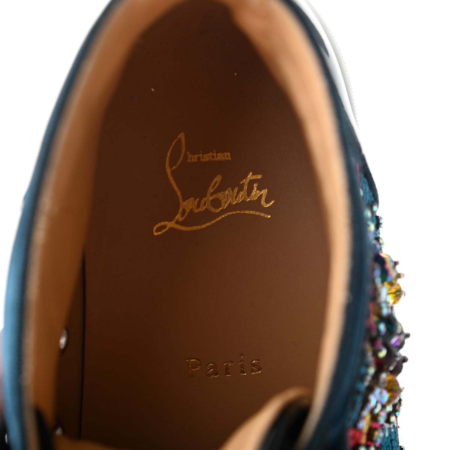 Christian Louboutin Suede Strass Louis On Fire Flat Sneakers 41.5 Multi 7 of 10
