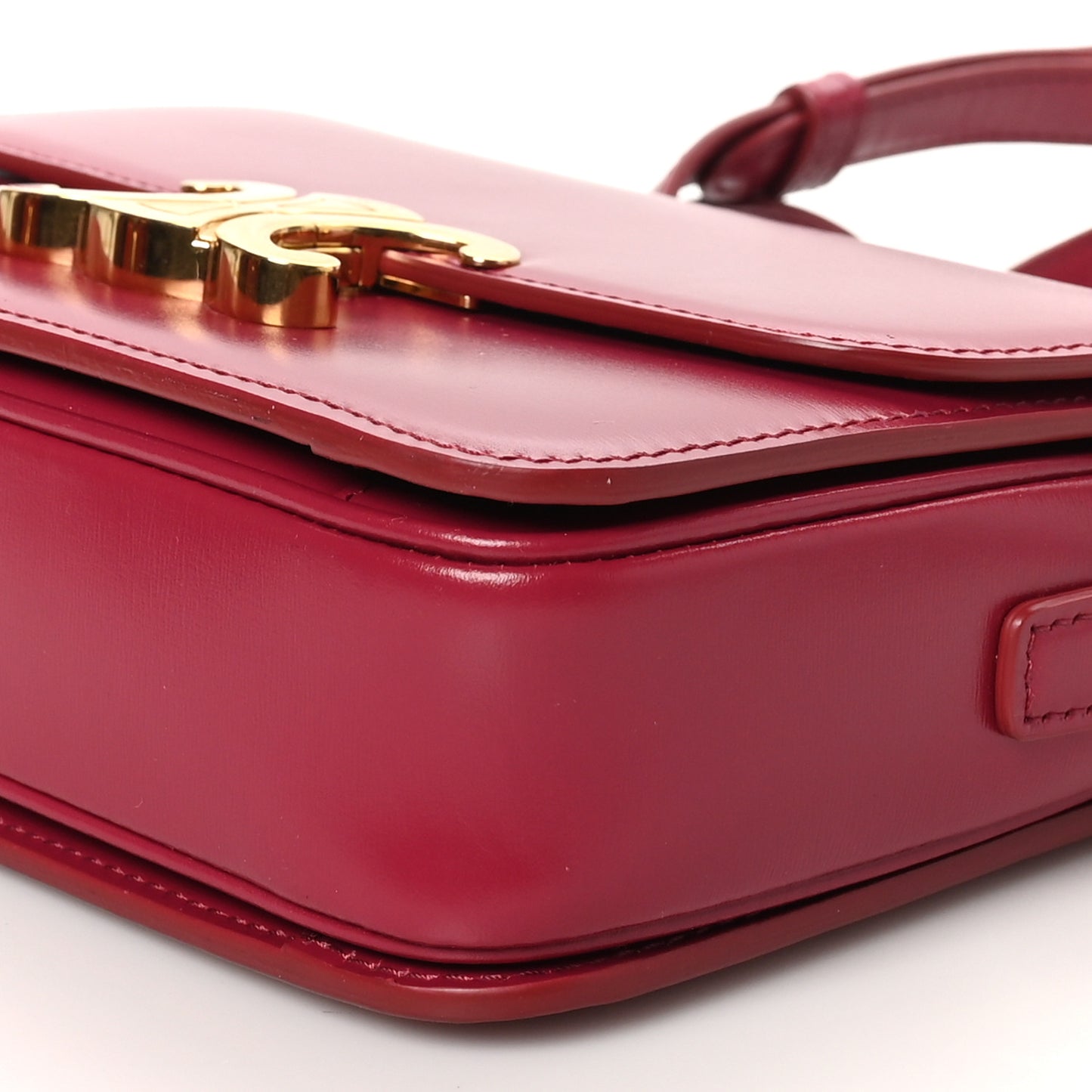 Shiny Calfskin Teen Triomphe Carmin