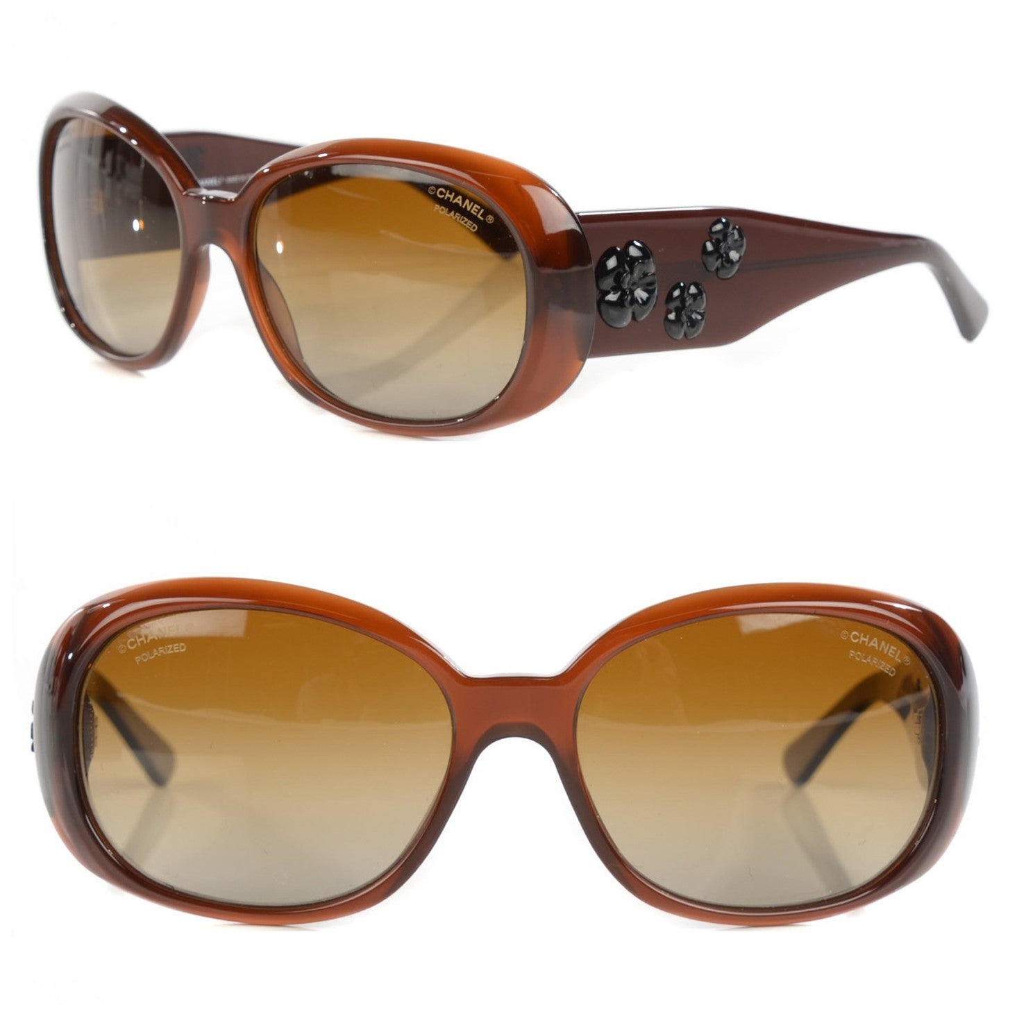 Chanel Camellia CC Sunglasses 5113 Brown 1 of 6