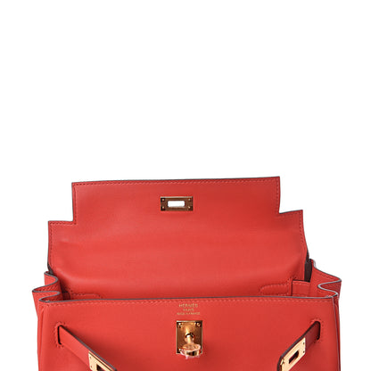Hermes Swift Kelly Retourne 25 Rouge Tomate 10 of 31