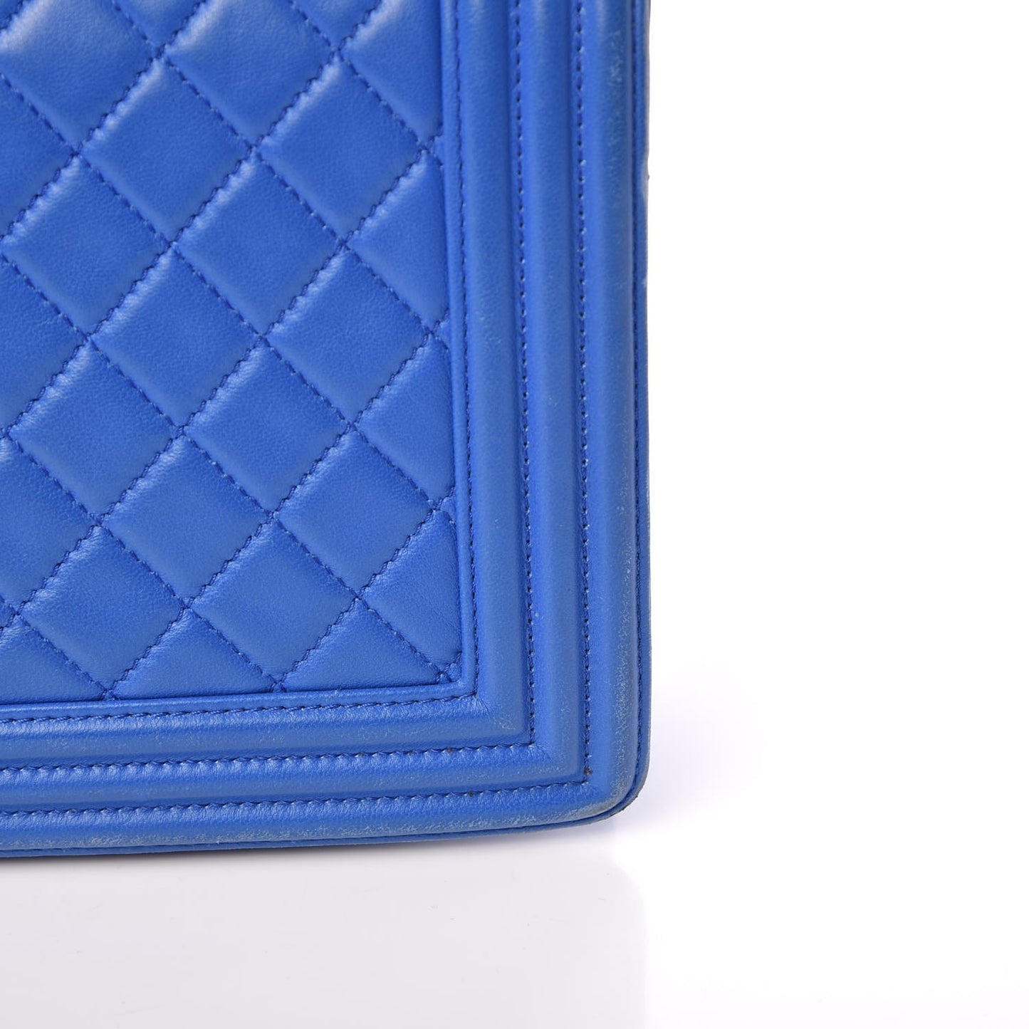 Lambskin Quilted New Medium Boy Flap Blue