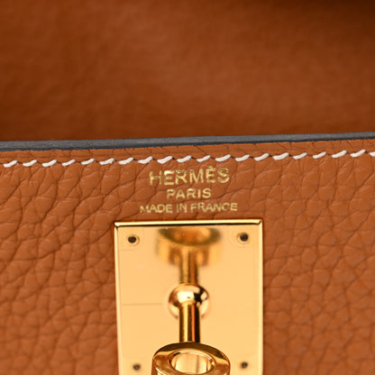 Hermes Taurillon Clemence Kelly Ado Backpack Toffee 6 of 11