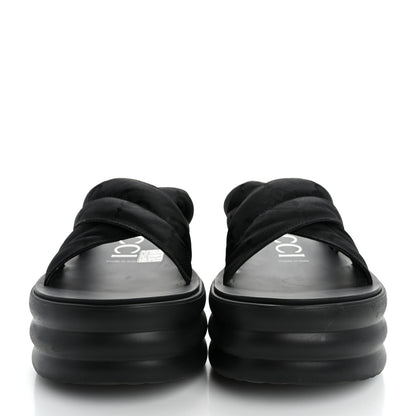 Gucci GG Nylon Platform Slide Sandals 39 Black 3 of 9