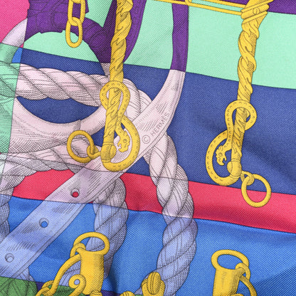 Hermes Silk Della Cavalleria Pocket Square 5 of 6