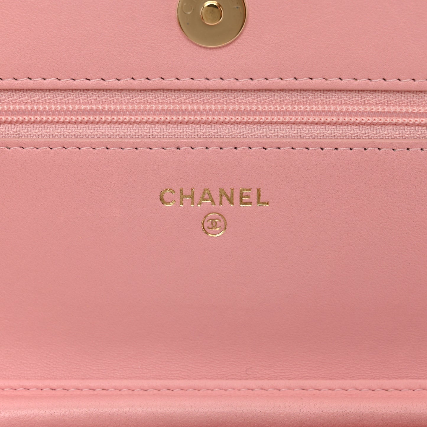 Tweed Quilted Wallet On Chain WOC Blue Pink Gold
