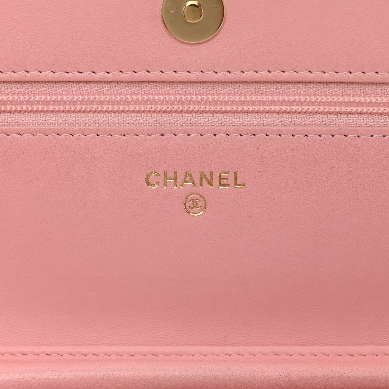 Chanel Tweed Quilted Wallet On Chain WOC Blue Pink Gold 7 of 11