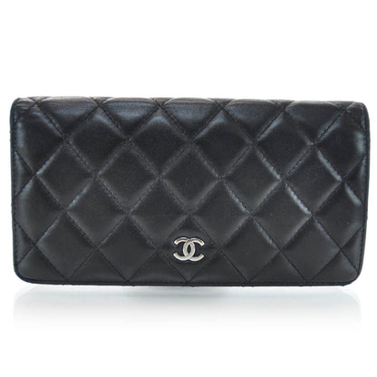 Chanel Lambskin Yen Wallet Black 1 of 7
