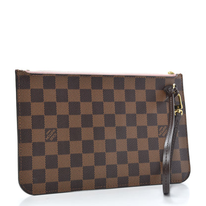 Louis Vuitton Damier Ebene Neverfull MM GM Pochette Rose Ballerine 3 of 7