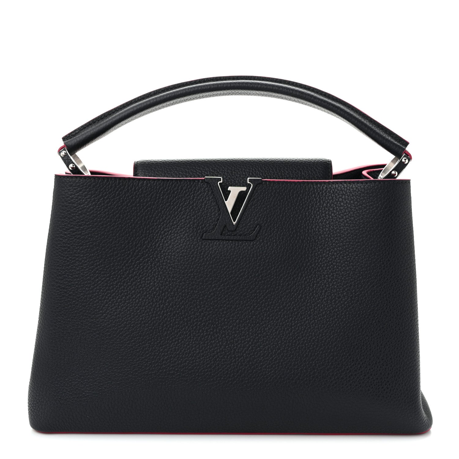 Louis Vuitton Taurillon Capucines MM Cobalt Fuchsia 1 of 9