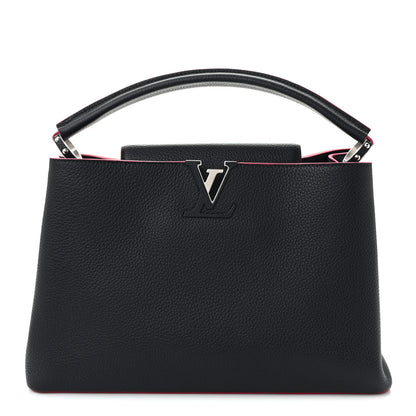 Louis Vuitton Taurillon Capucines MM Cobalt Fuchsia 1 of 9