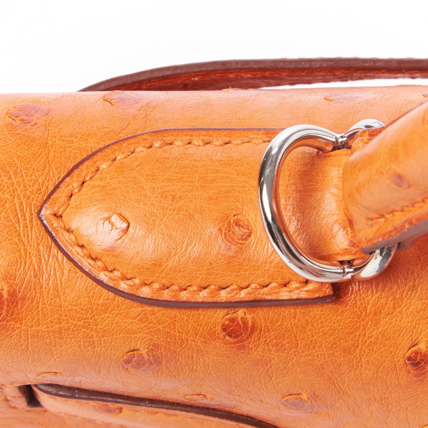 Ostrich Kelly Sellier 32 Orange