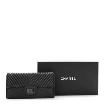 Chanel Aged Calfskin Quilted Large Reissue Gusset Flap Wallet So Black 10 of 10