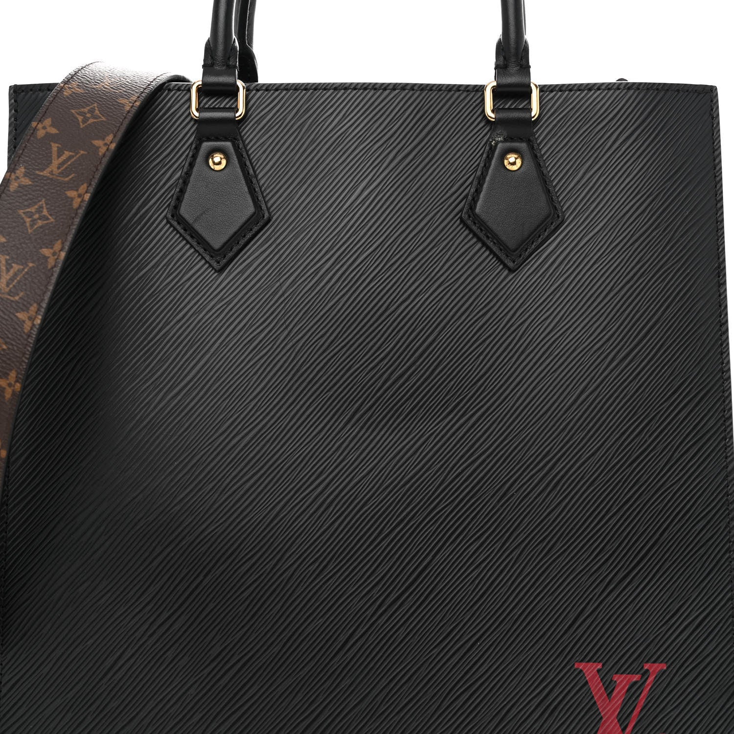 Louis Vuitton Epi Sac Plat PM Black 7 of 9