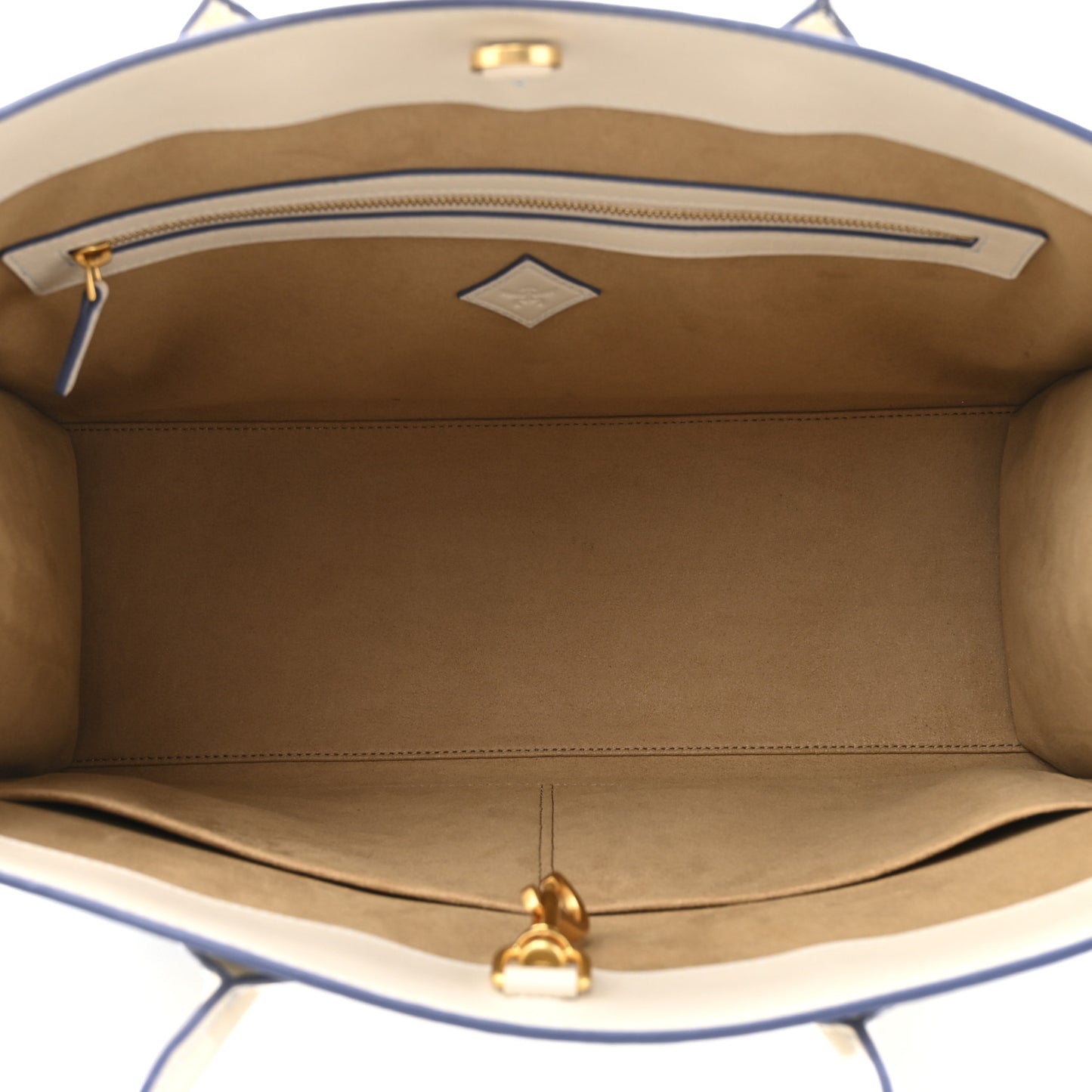 Calfskin Gradation Monogram Large Munchen Tote Blue