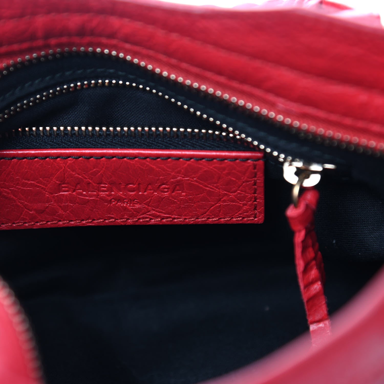 Balenciaga Agneau Gold Metallic Edge Hardware Mini City Rouge Rubis 7 of 11