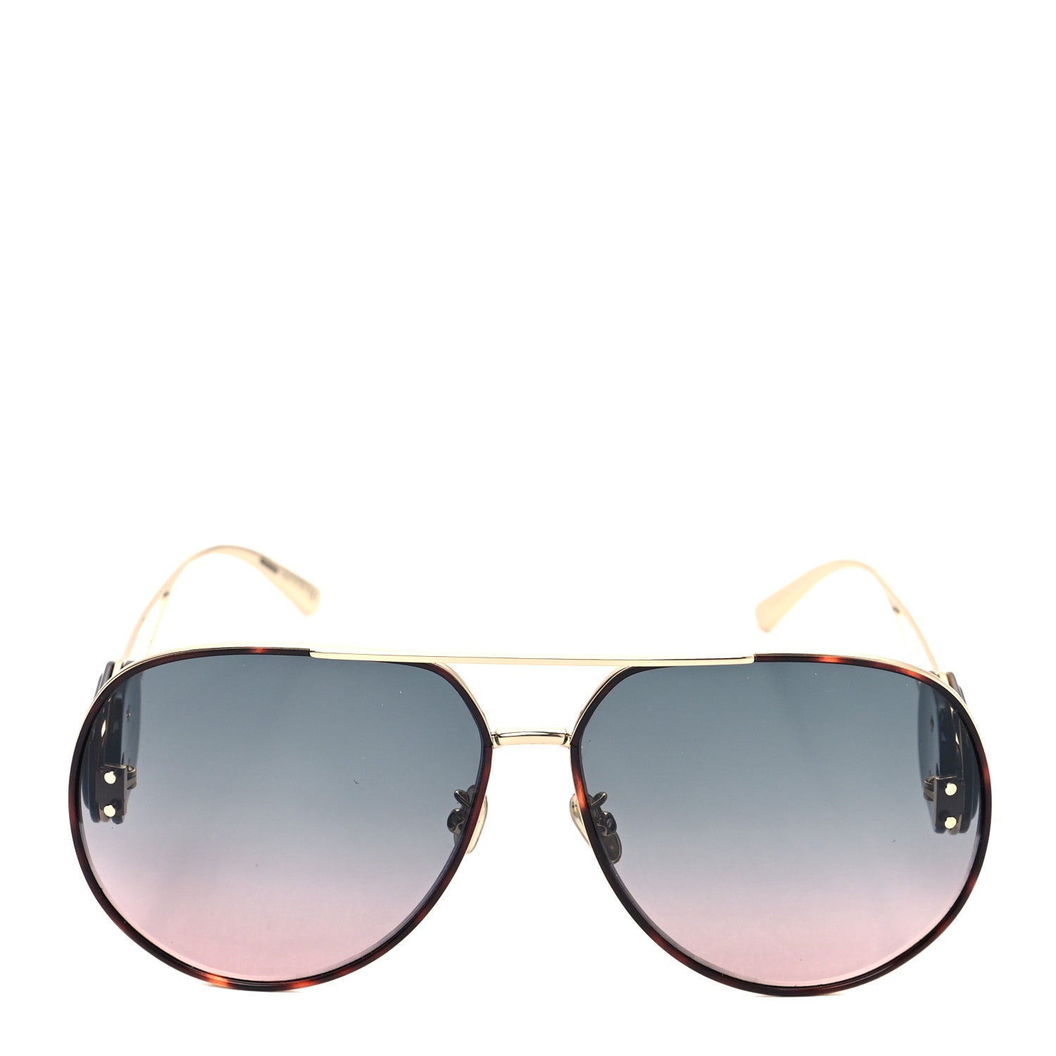 Christian Dior Metal Diorbobby Aviator Sunglasses Tortoise 2 of 8