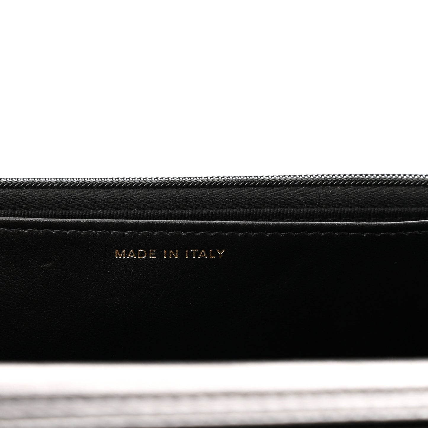 Lambskin Resin Quilted Wallet On Chain WOC Black
