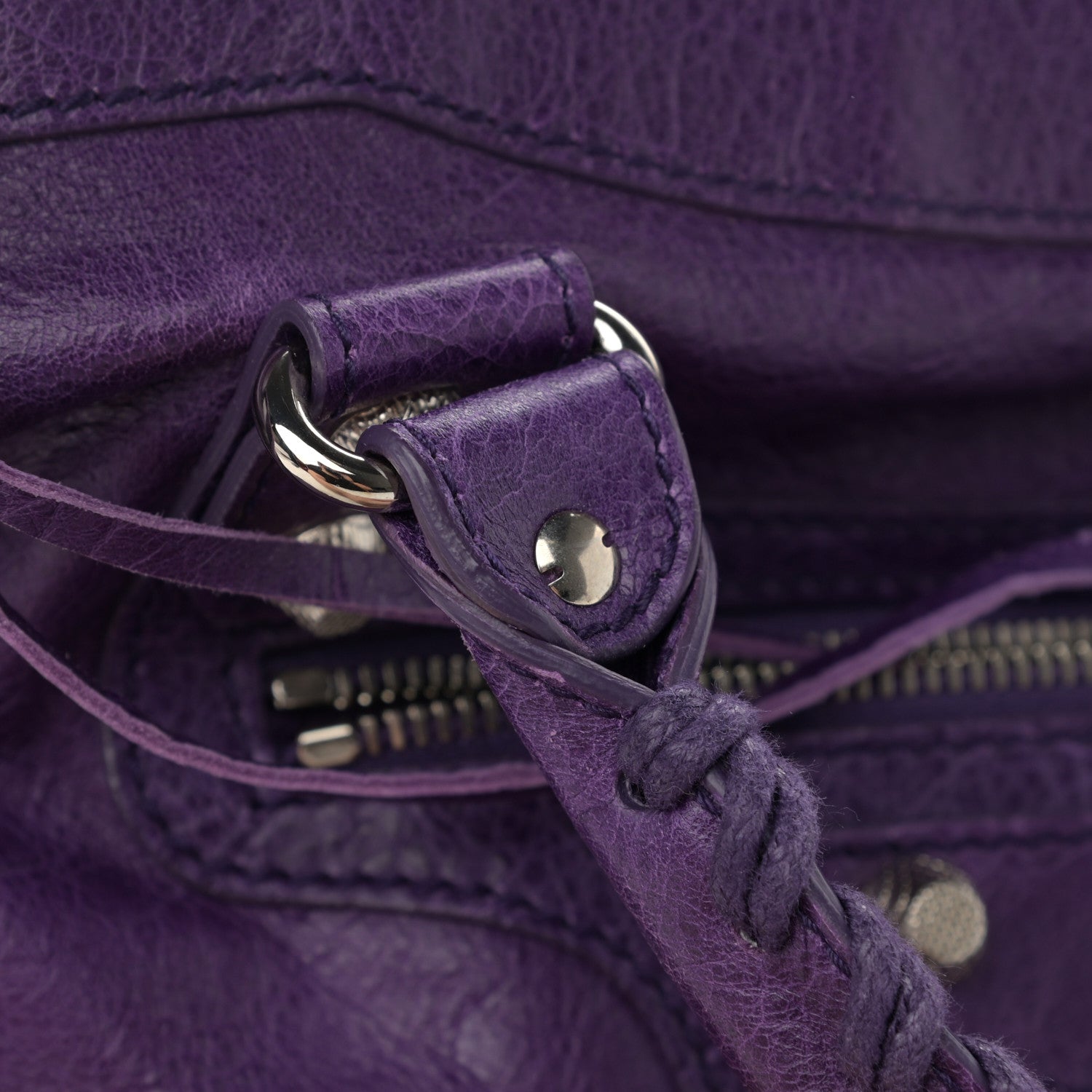 Balenciaga Agneau Giant 12 Silver Hardware City Dark Violet 13 of 15