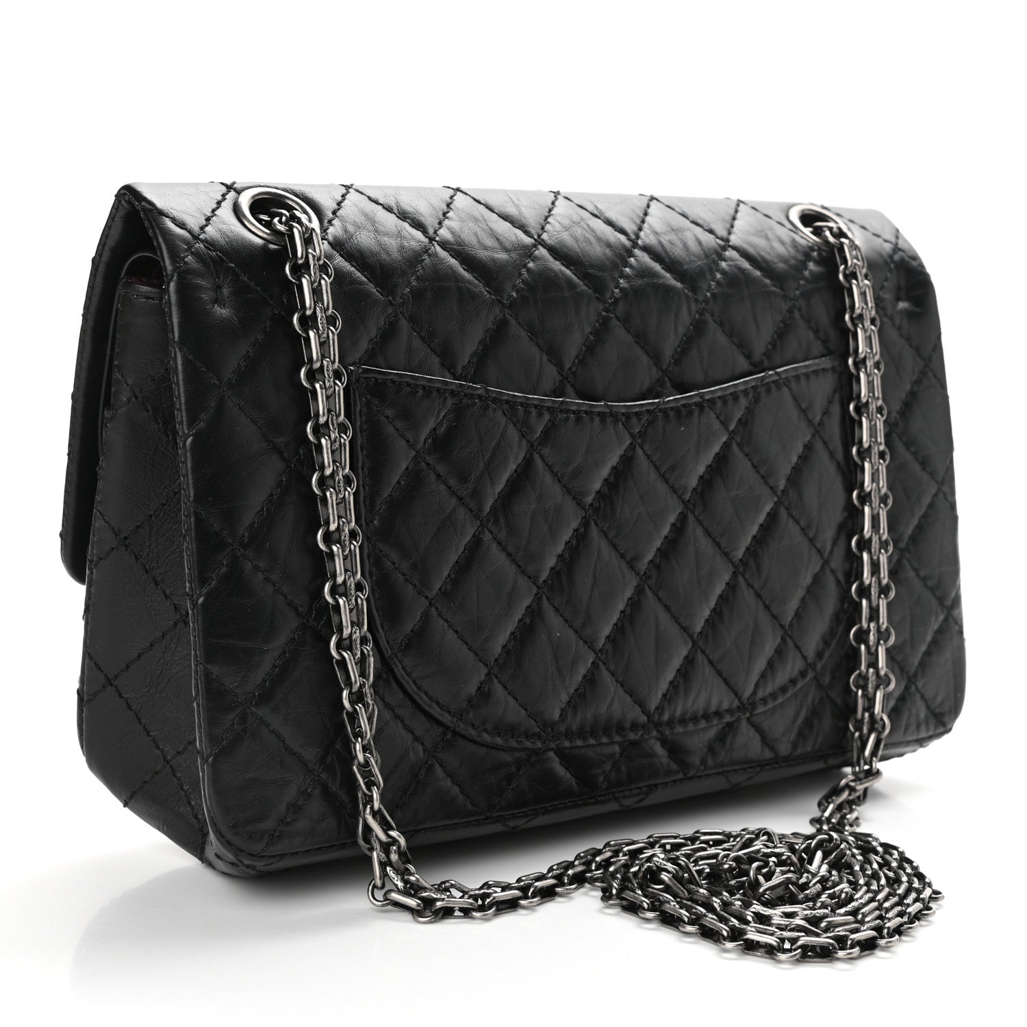 Chanel Aged Calfskin Quilted 2.55 Reissue 225 Flap Black 3 of 10