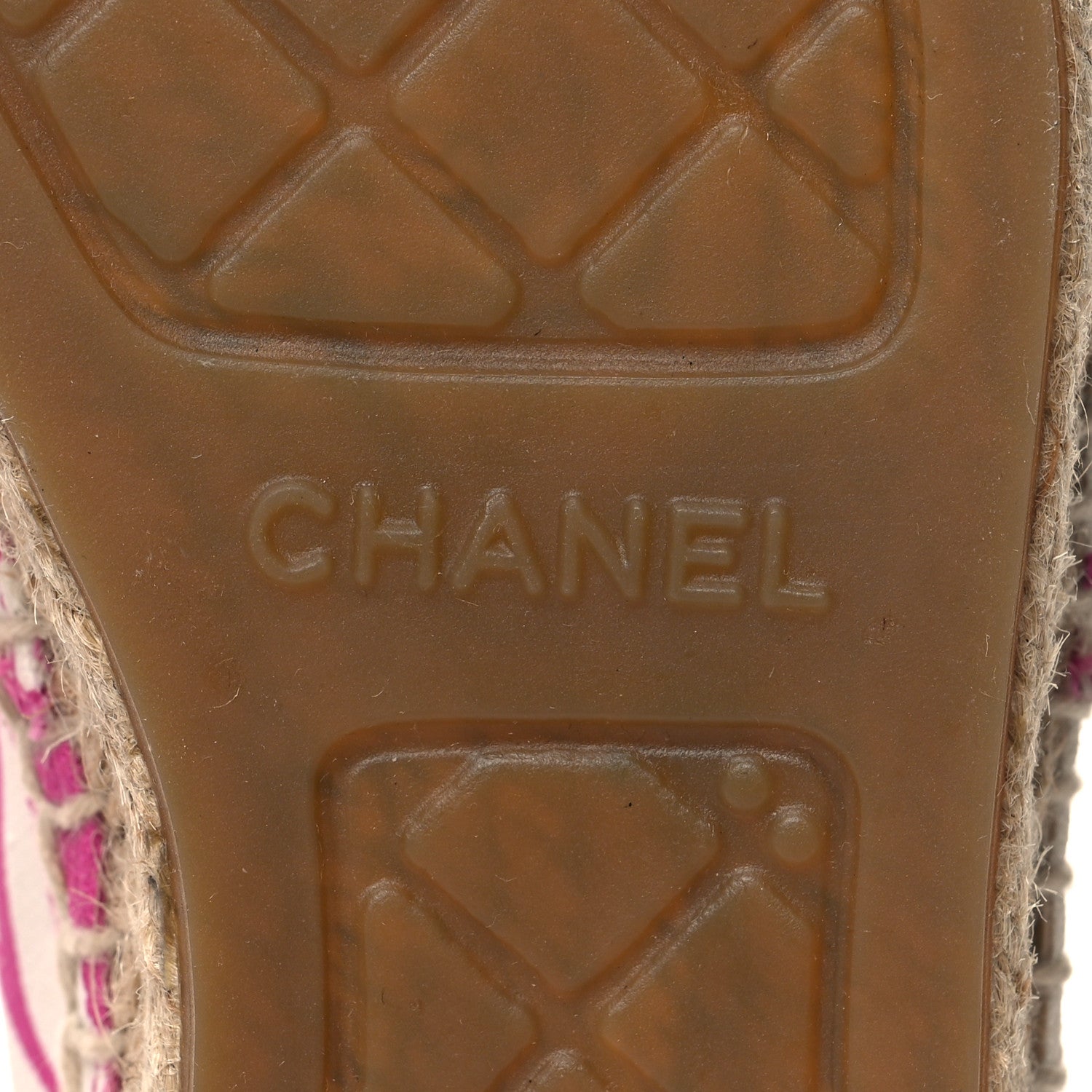 Chanel Cotton Grosgrain Espadrilles 36 Pink Ecru Black 8 of 10