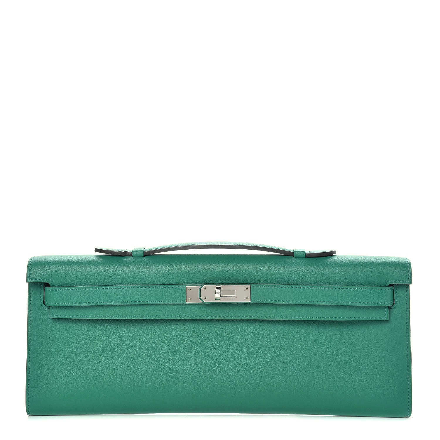 Hermes Swift Kelly Cut Clutch Pochette Vert Vertigo 1 of 10