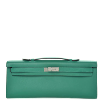 Hermes Swift Kelly Cut Clutch Pochette Vert Vertigo 1 of 10