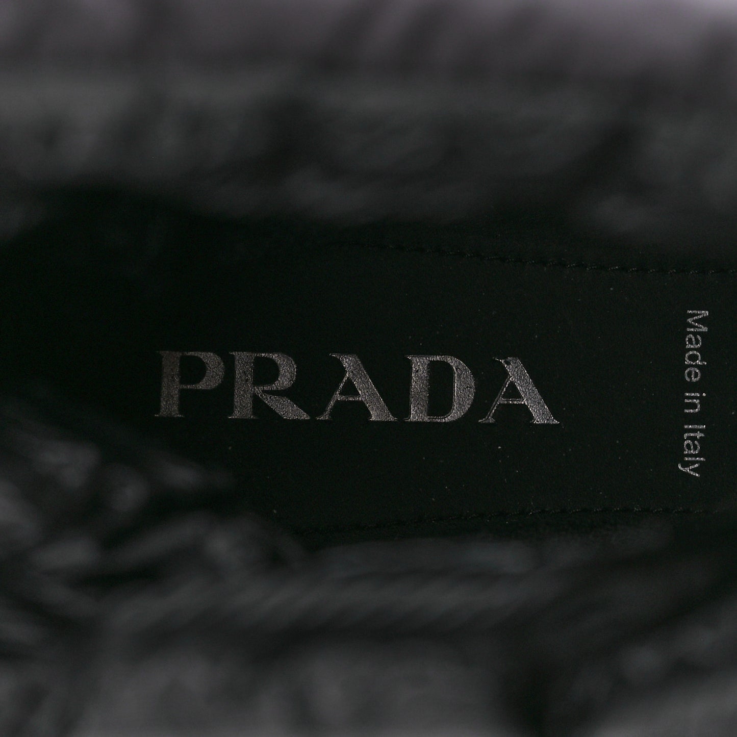 Re-Nylon Piuma Triangle Logo Padded Drawcord 20mm Snow Boots 36.5 Black