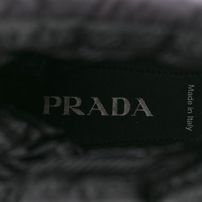 Prada Re-Nylon Piuma Triangle Logo Padded Drawcord 20mm Snow Boots 36.5 Black 7 of 8