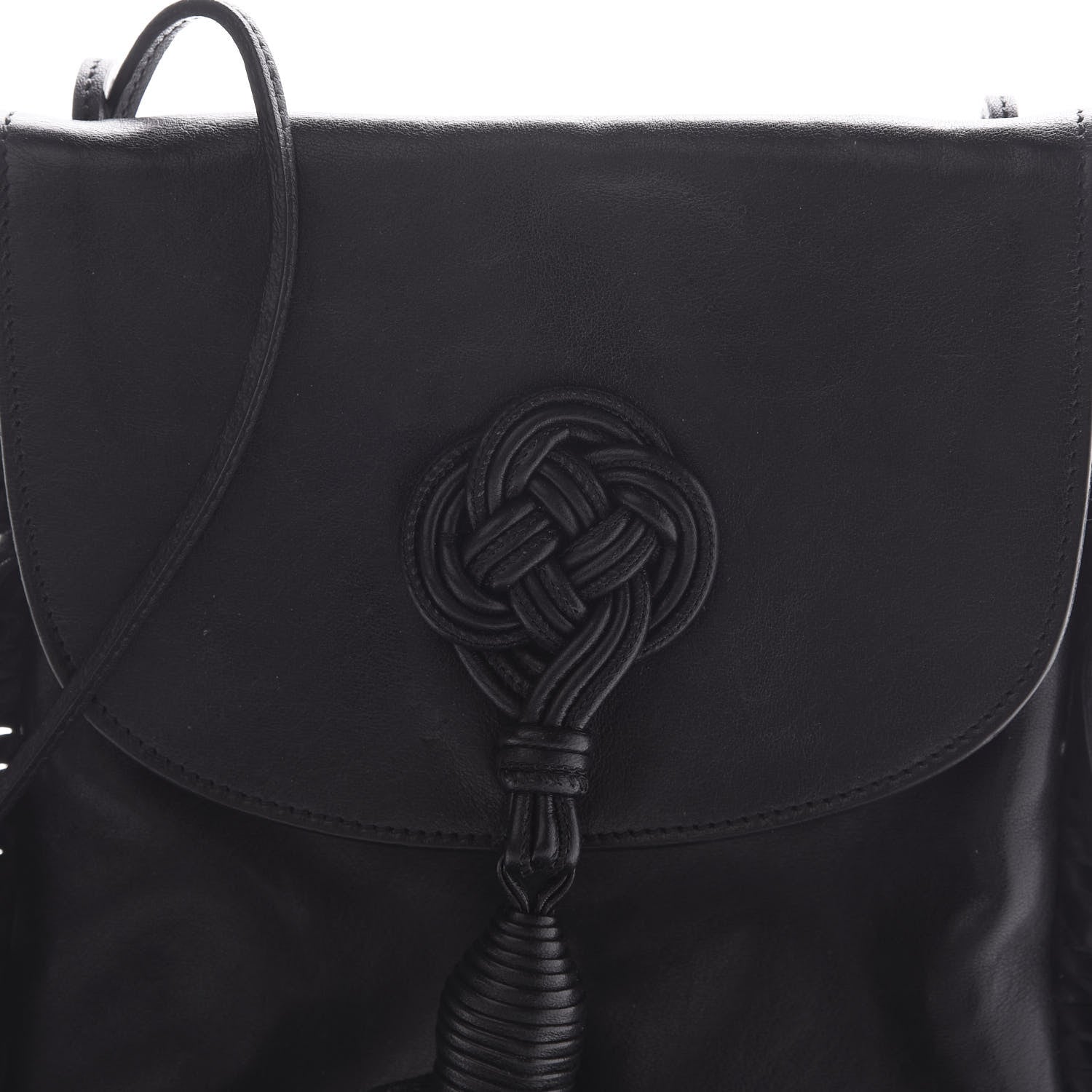Saint Laurent Lambskin Fringe Small Anita Crossbody Bag Black 9 of 11