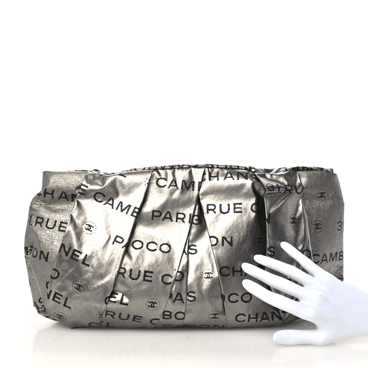 Coated Canvas Unlimited Clutch Silver