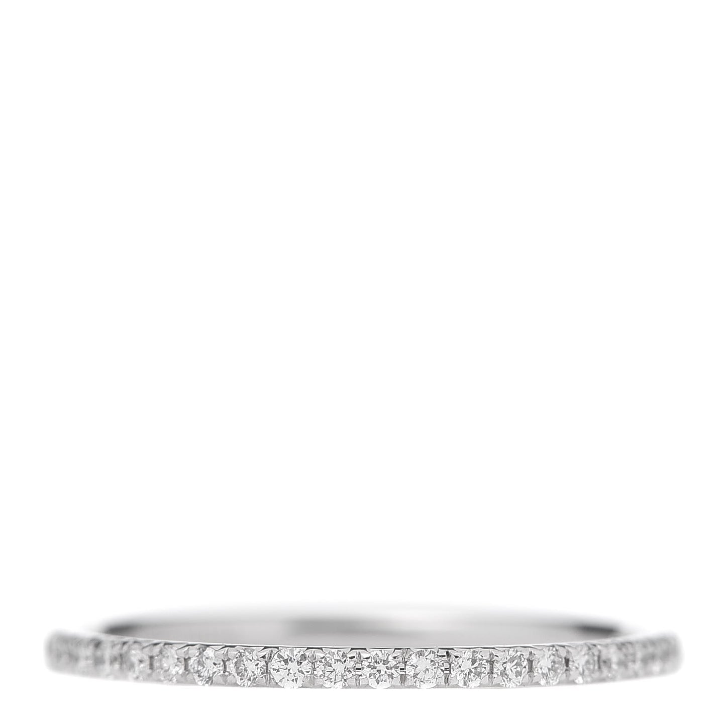 18K White Gold Diamond Metro Band Ring 54 7