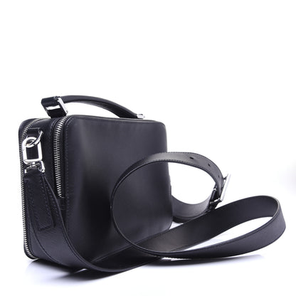 Prada Saffiano Travel Medium Brique Crossbody Bag Black 3 of 13