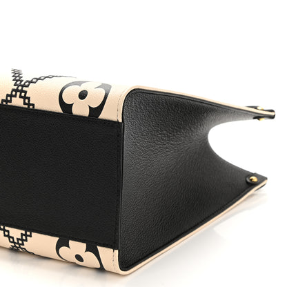 Louis Vuitton Empreinte Monogram Giant Broderies Onthego MM Cream Black 9 of 9