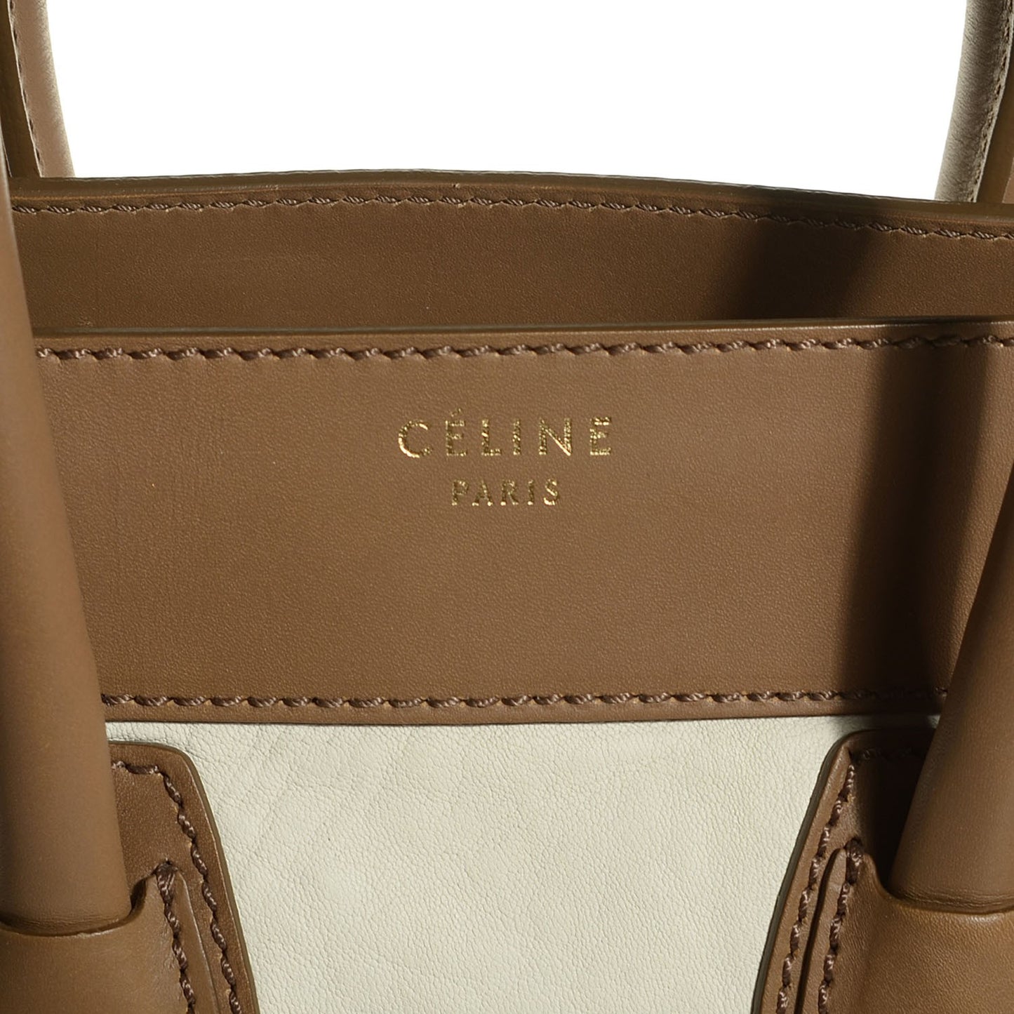 Smooth Calfskin Shrunken Lambskin Micro Tri-Color Luggage Chalk