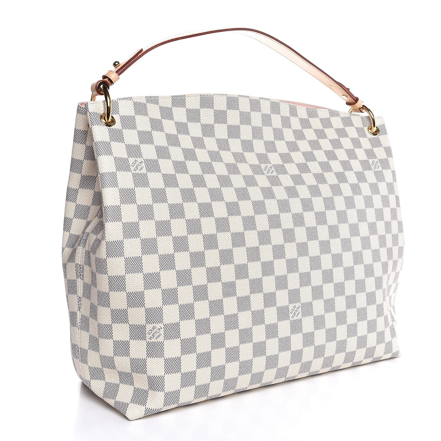 Louis Vuitton Damier Azur Graceful MM Rose Ballerine 3 of 9