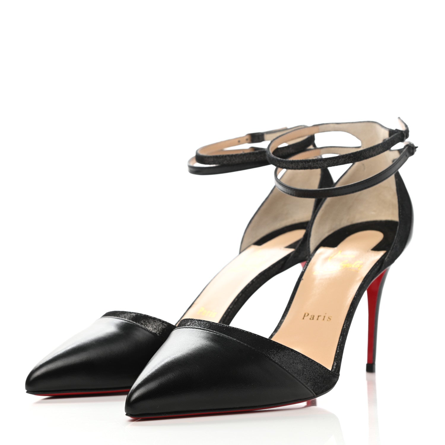 Christian Louboutin Suede Kid Uptown Double 85 Pumps 41.5 Black 3 of 9